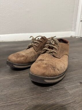 Women’s Casual Suede Derby Shoes - Brown